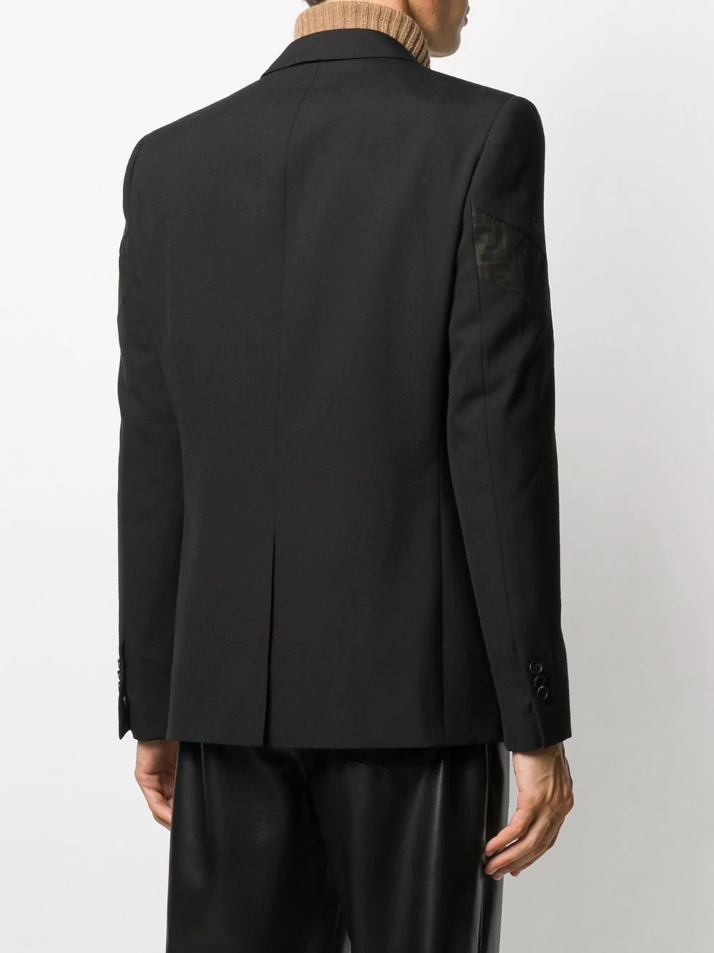 FF-logo panel suit jacket - 4