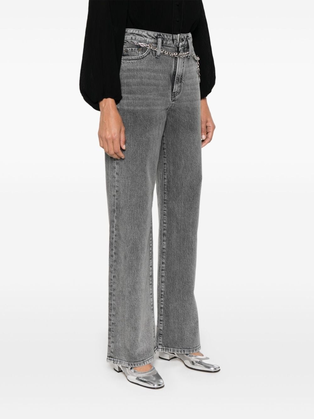 maje logo-patch jeans | REVERSIBLE 