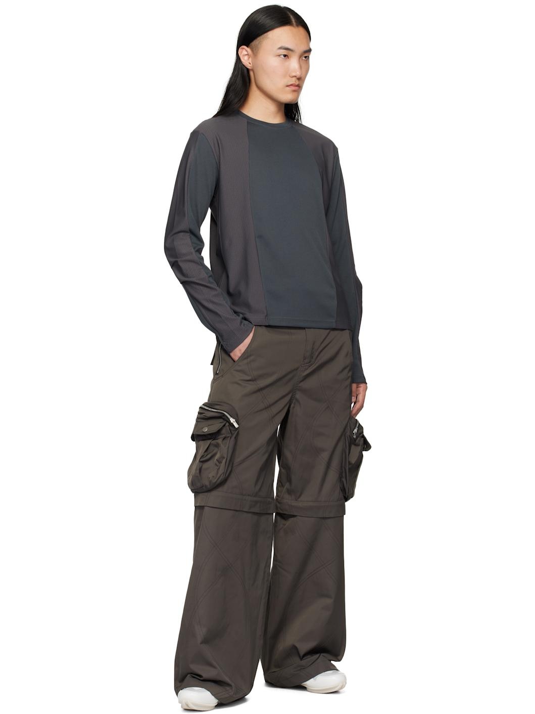Gray Diffraction Knit Longsleeve T-shirt - 4