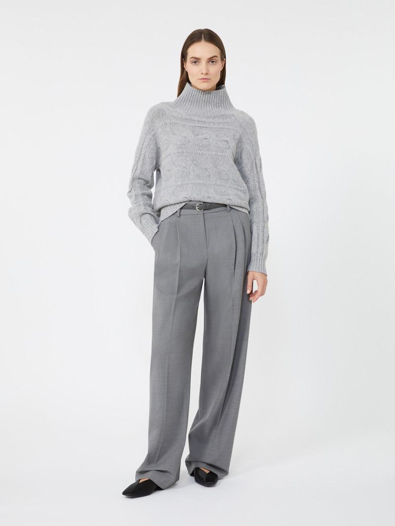 Max Mara VODKA Wool and cashmere cable-knit sweater outlook