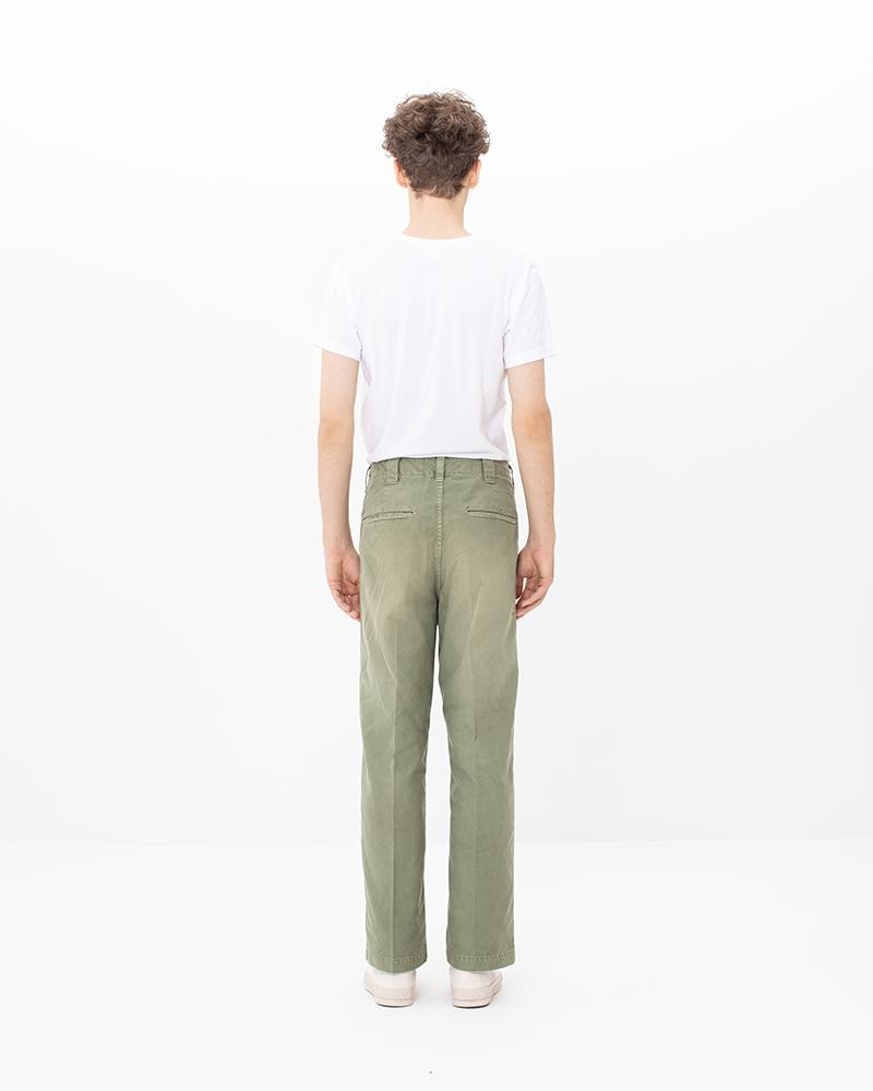 WIDE CHINO PANTS CRASH LT.GREEN - 4