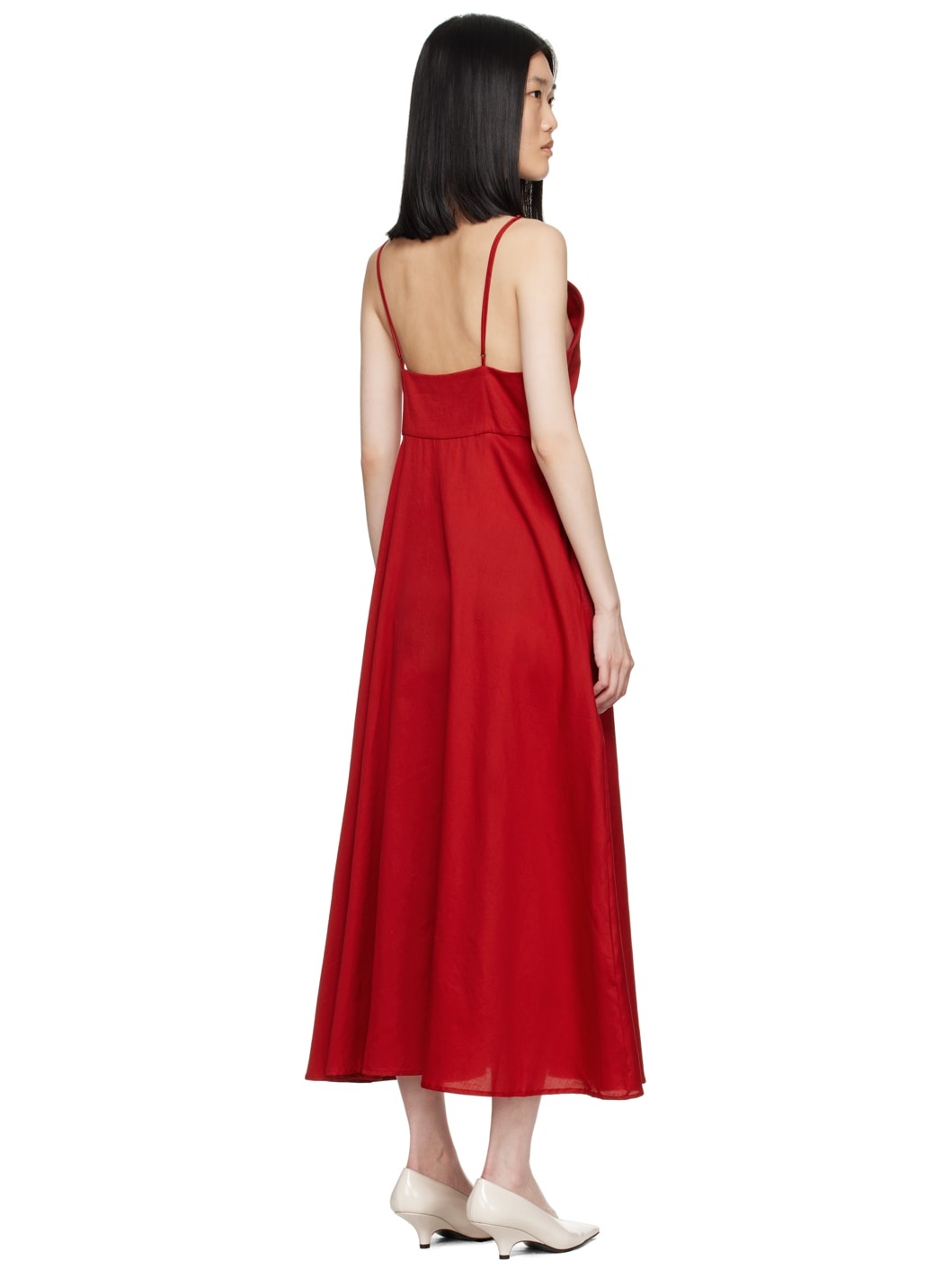 Red Yoko V Midi Dress - 3