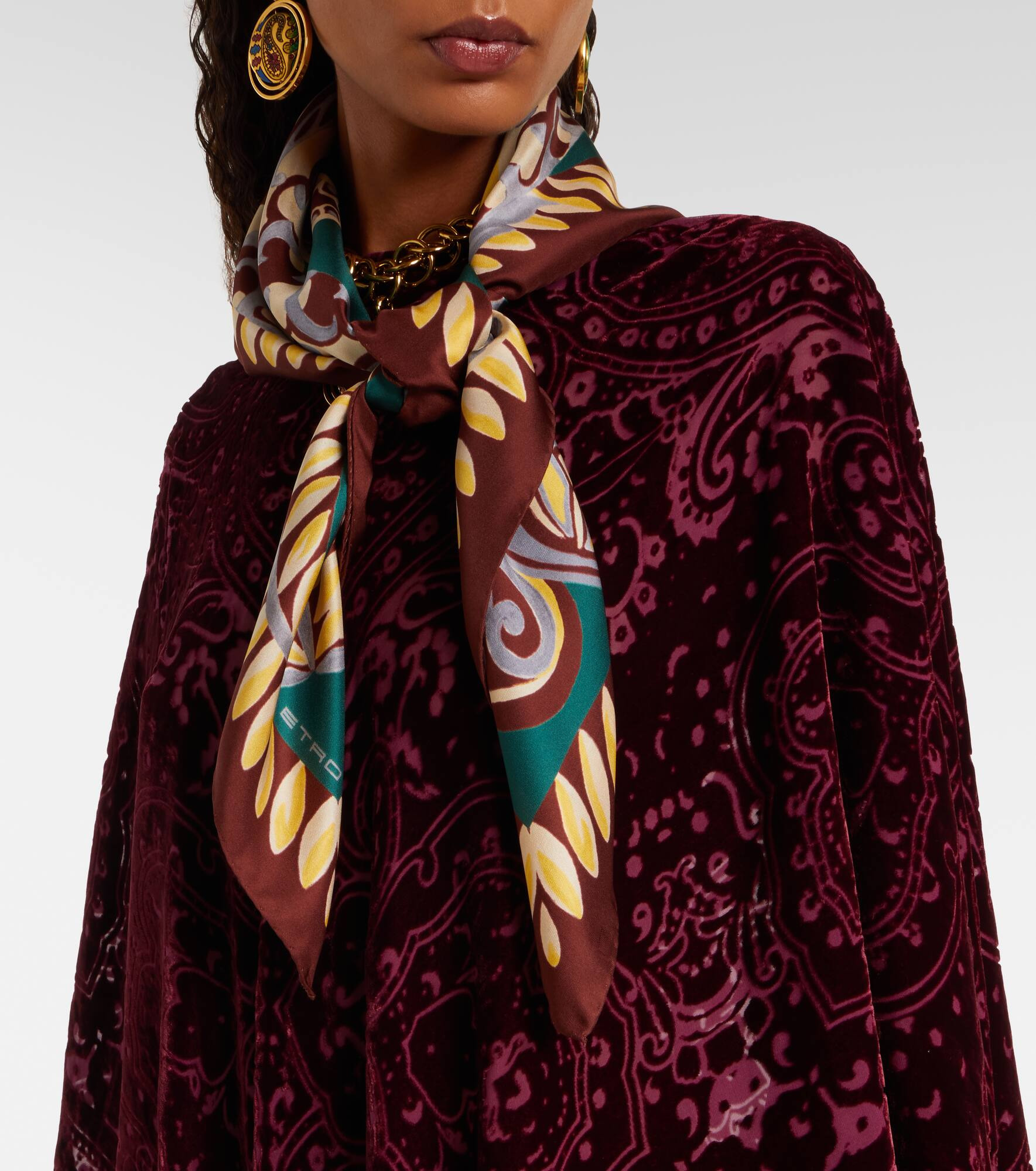 Printed silk scarf - 3