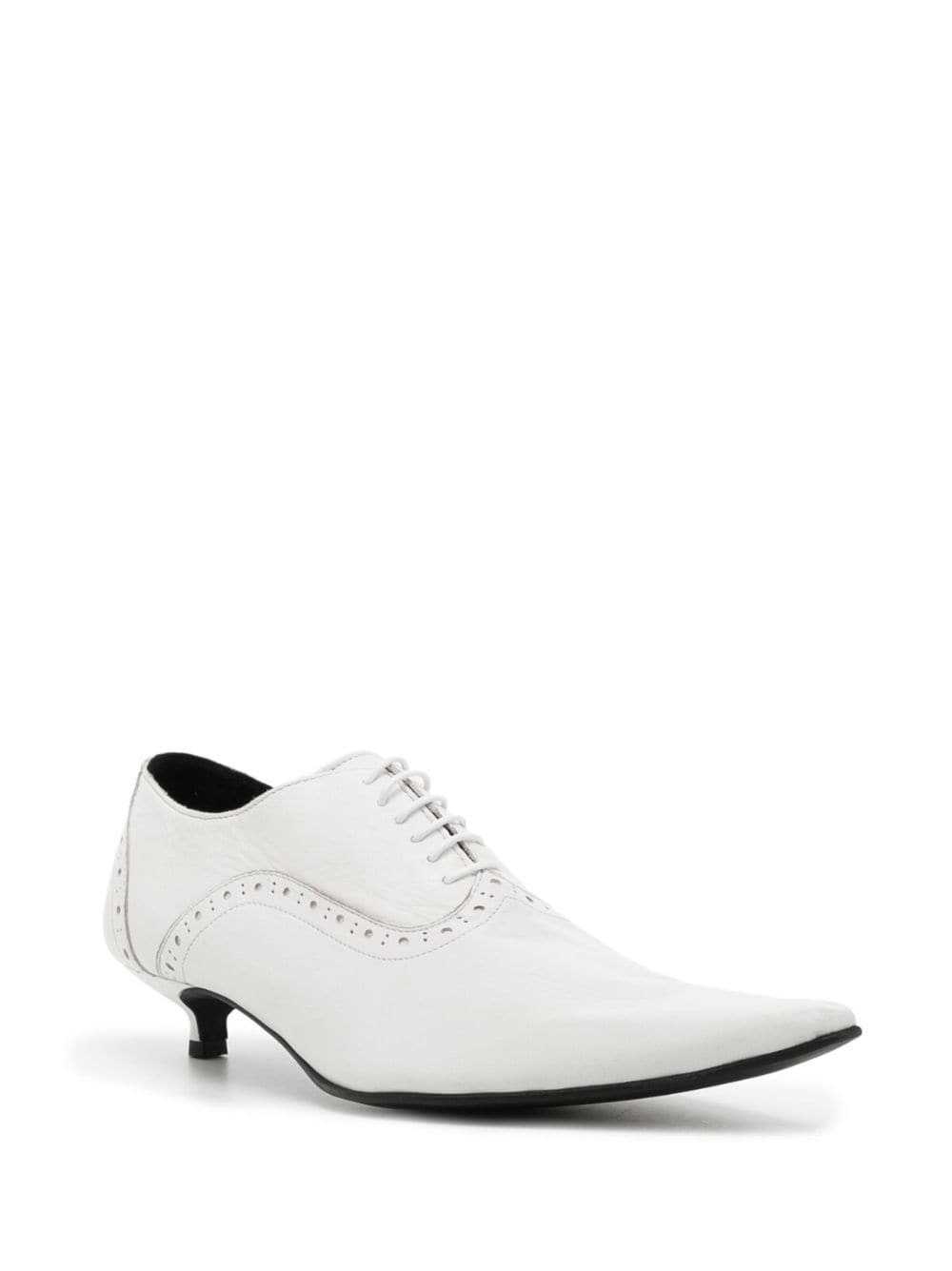 pointed-toe leather pumps - 2