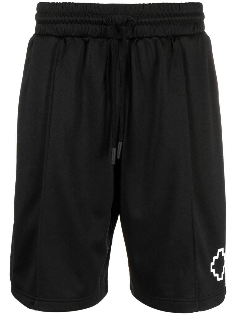 logo-print track shorts - 1