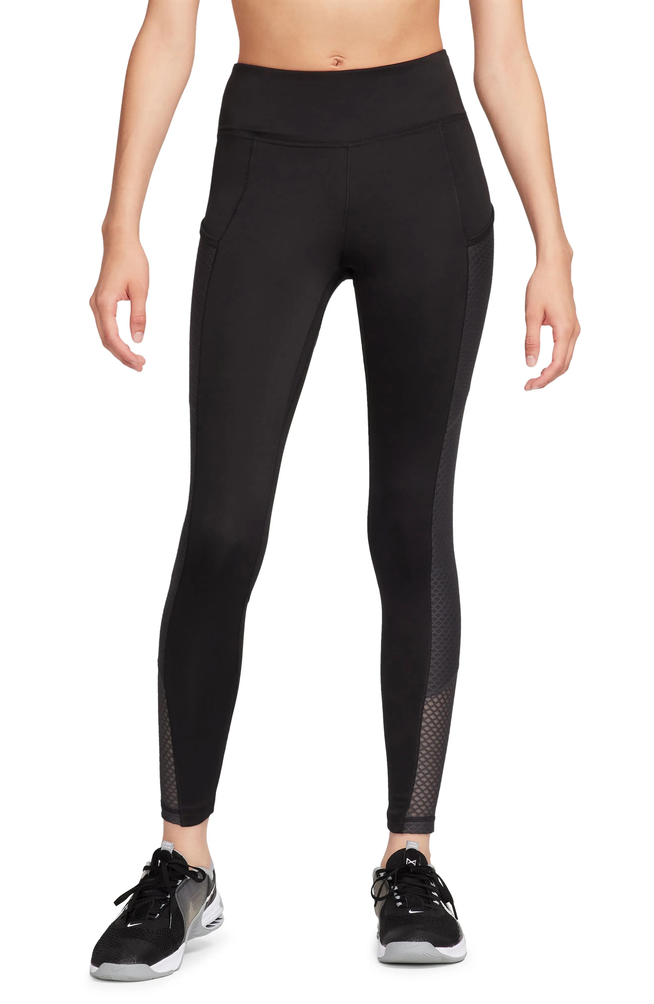 Therma-FIT One Pocket Training Leggings in Black/Anthracite - 1