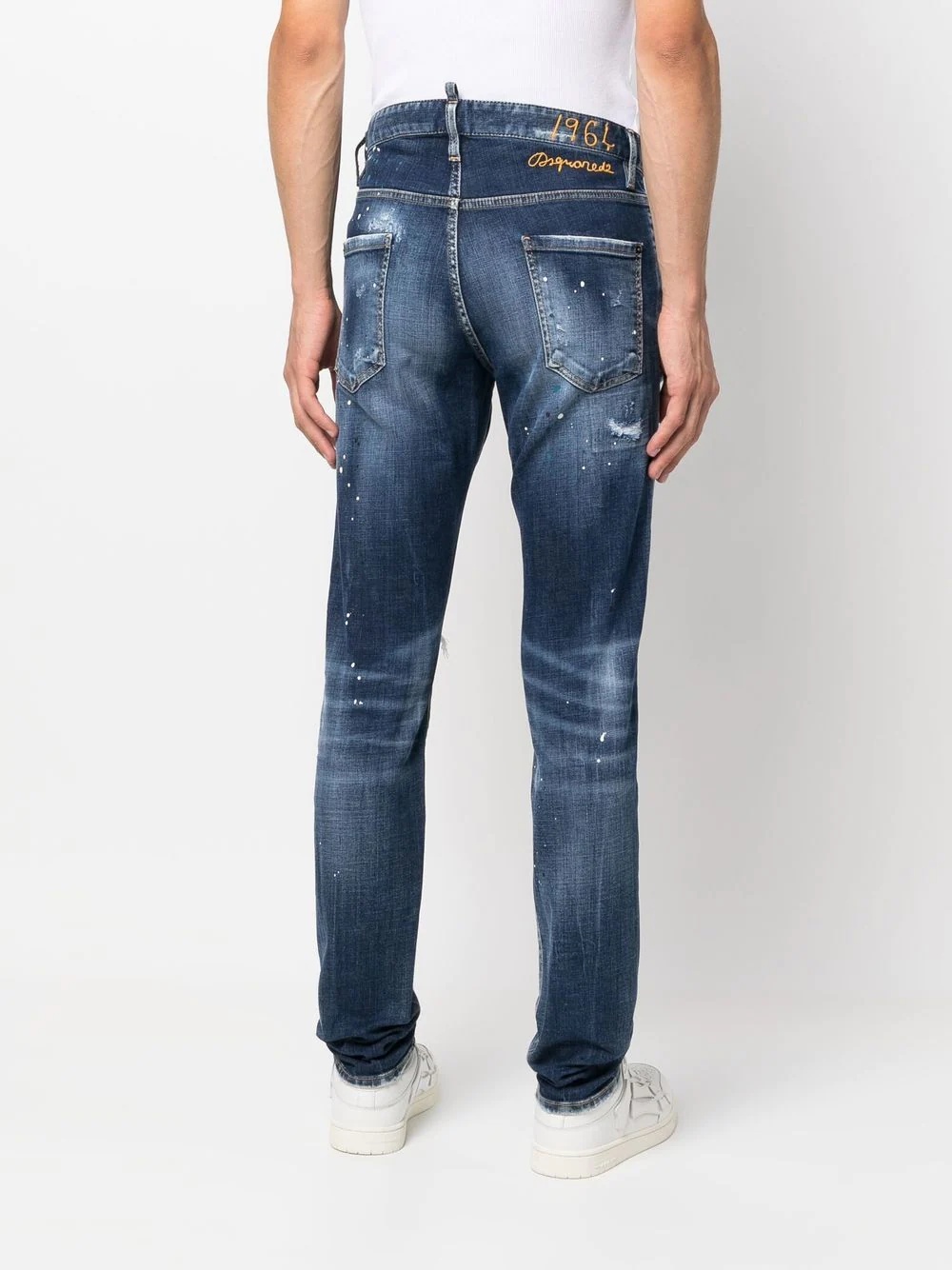 distressed slim-fit jeans - 4