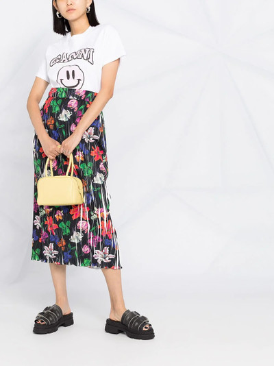 MSGM floral-print midi skirt outlook