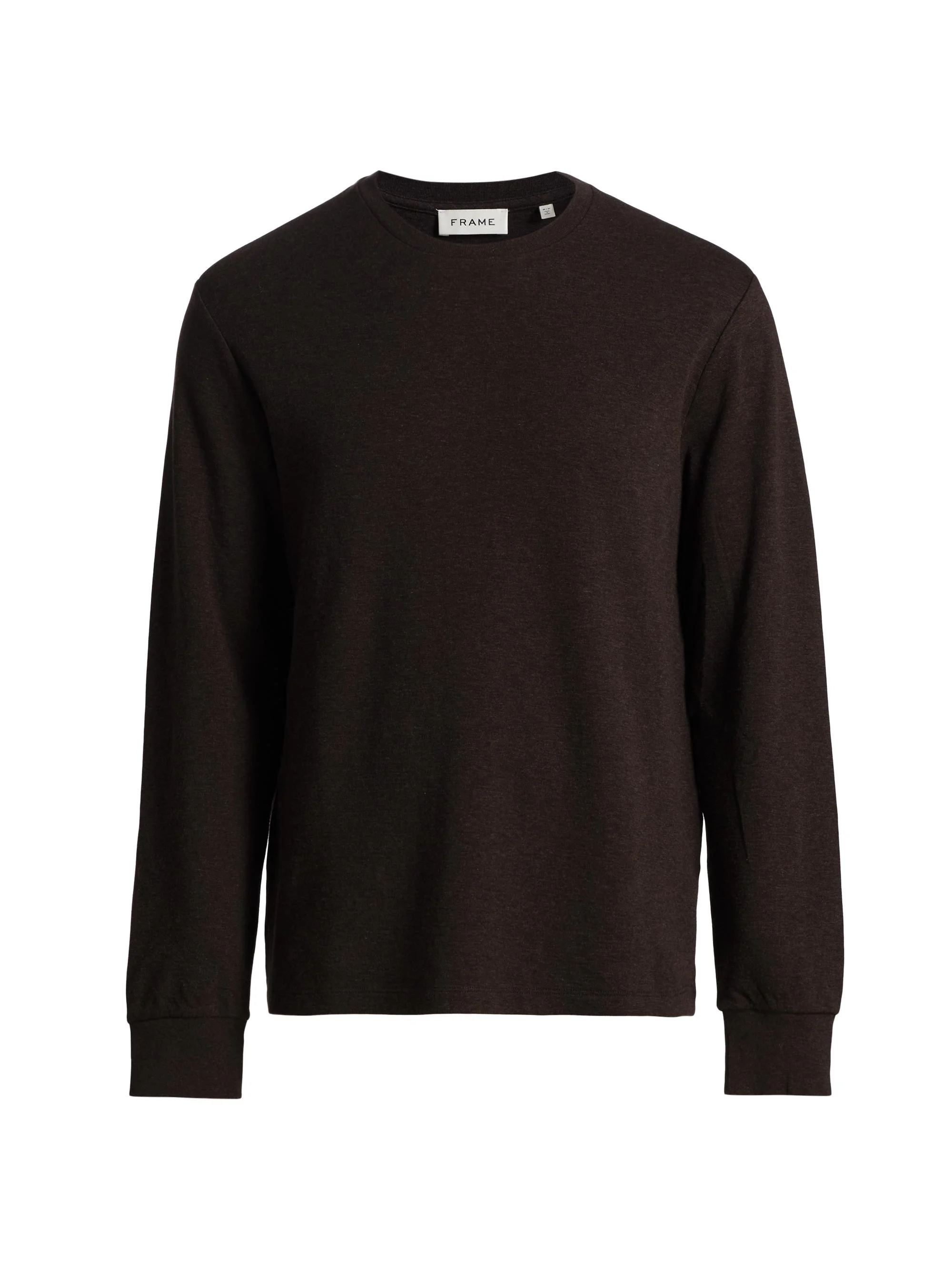 Men's Cotton Long-Sleeve T-Shirt - Heather Espresso - 1