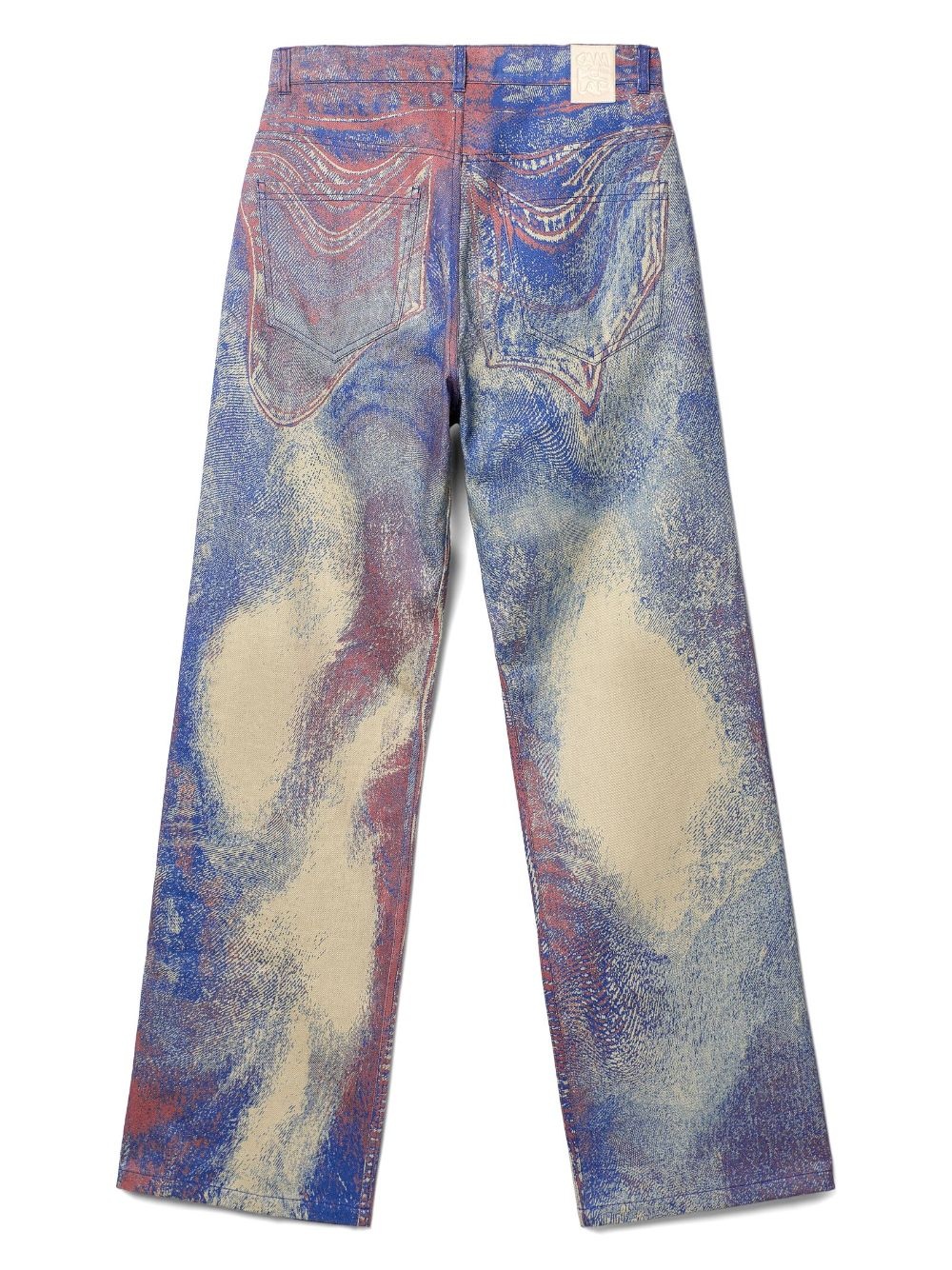 abstract-pattern jeans - 7