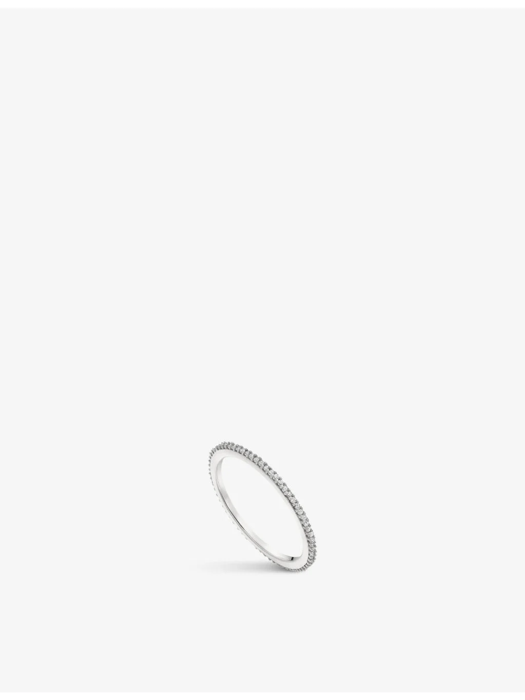 Eternity sterling silver and 0.12ct diamond ring - 1