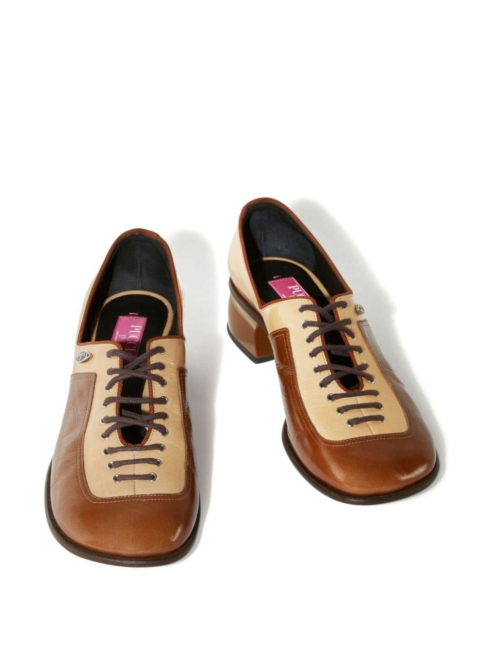Deby panelled leather loafers - 3