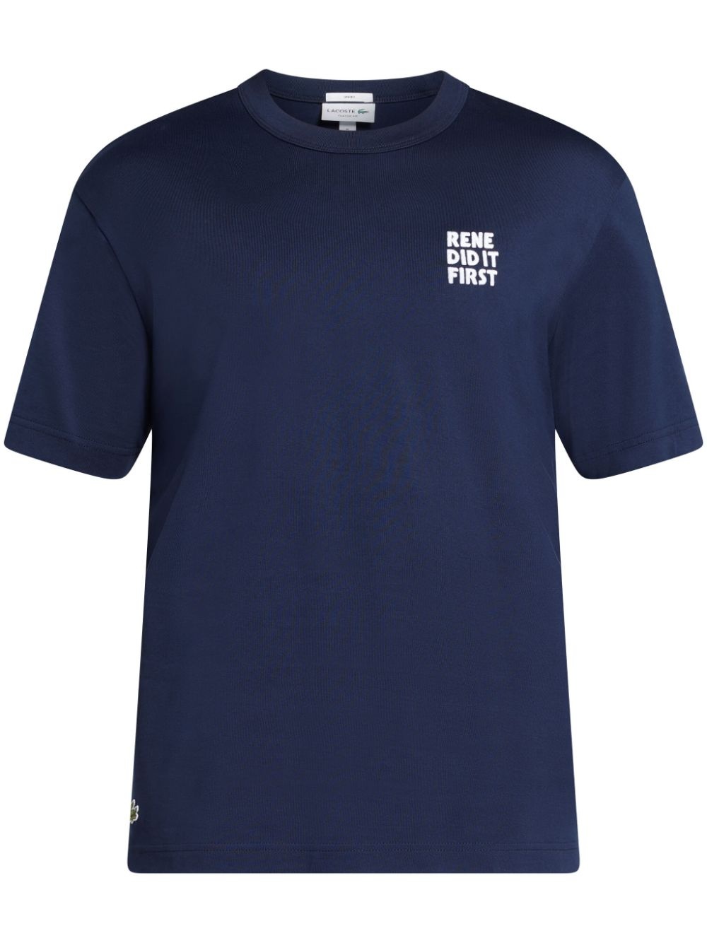LACOSTE ネイビー ポロシャツ RENE DID IT FIRST ラコステ LACOSTE RENE DID IT FIRSTポロシャツ （ネイビー
