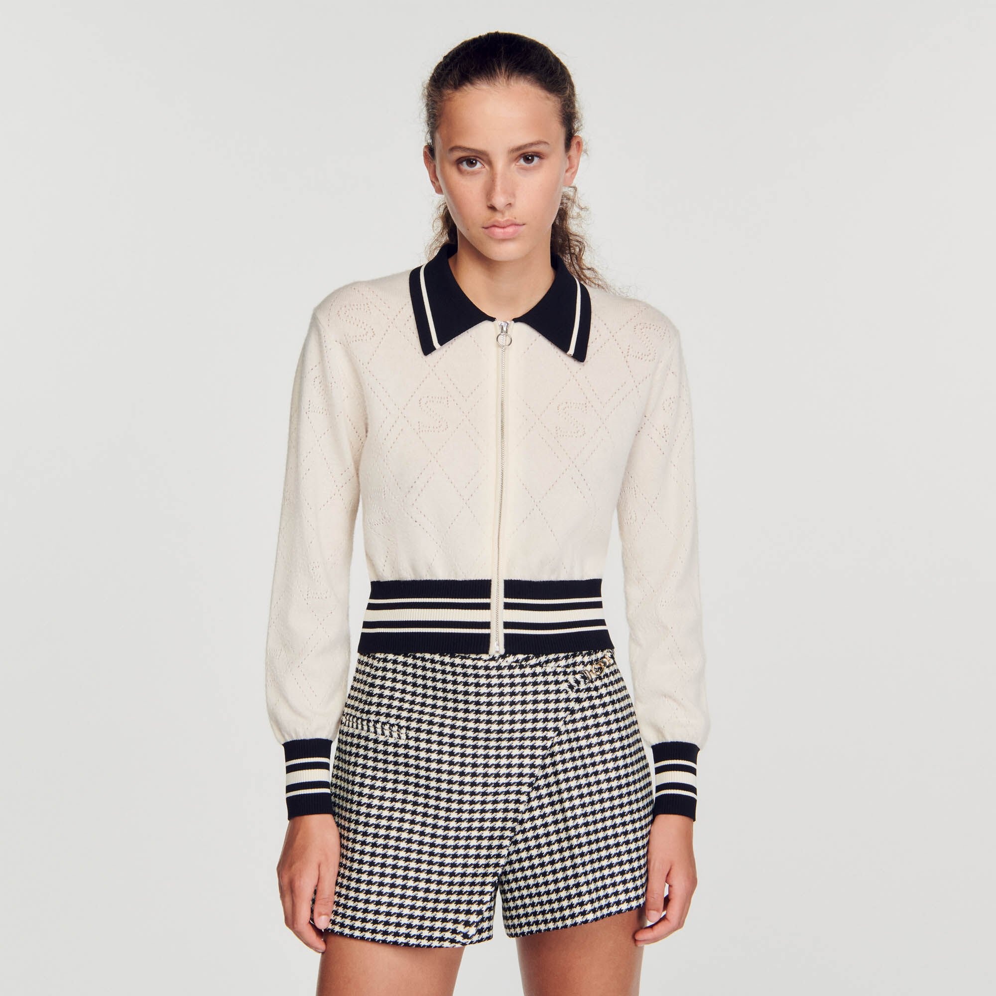TWO-TONE CARDIGAN - 5