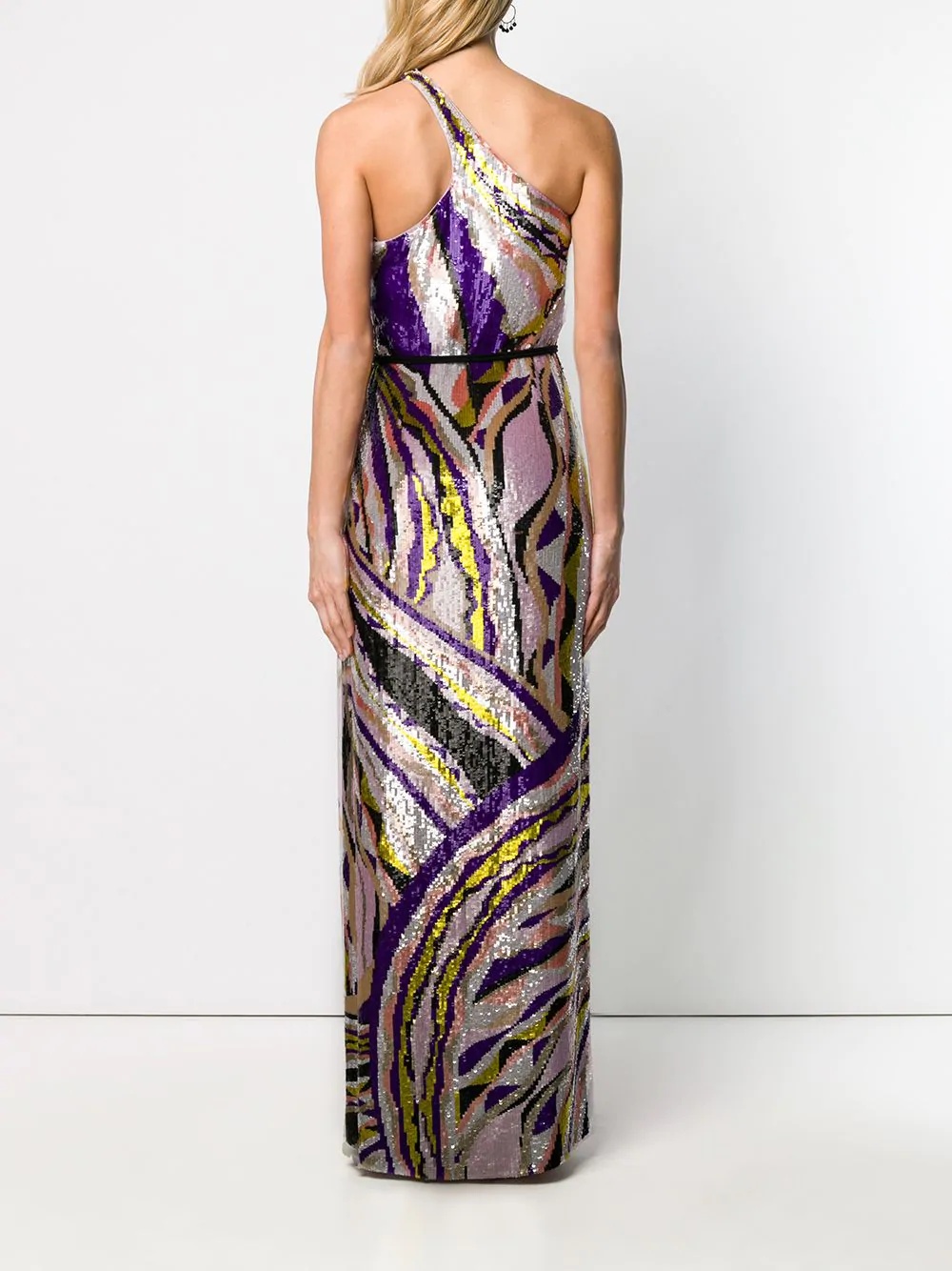 Sequin Embroidered Silk Maxi Dress - 3