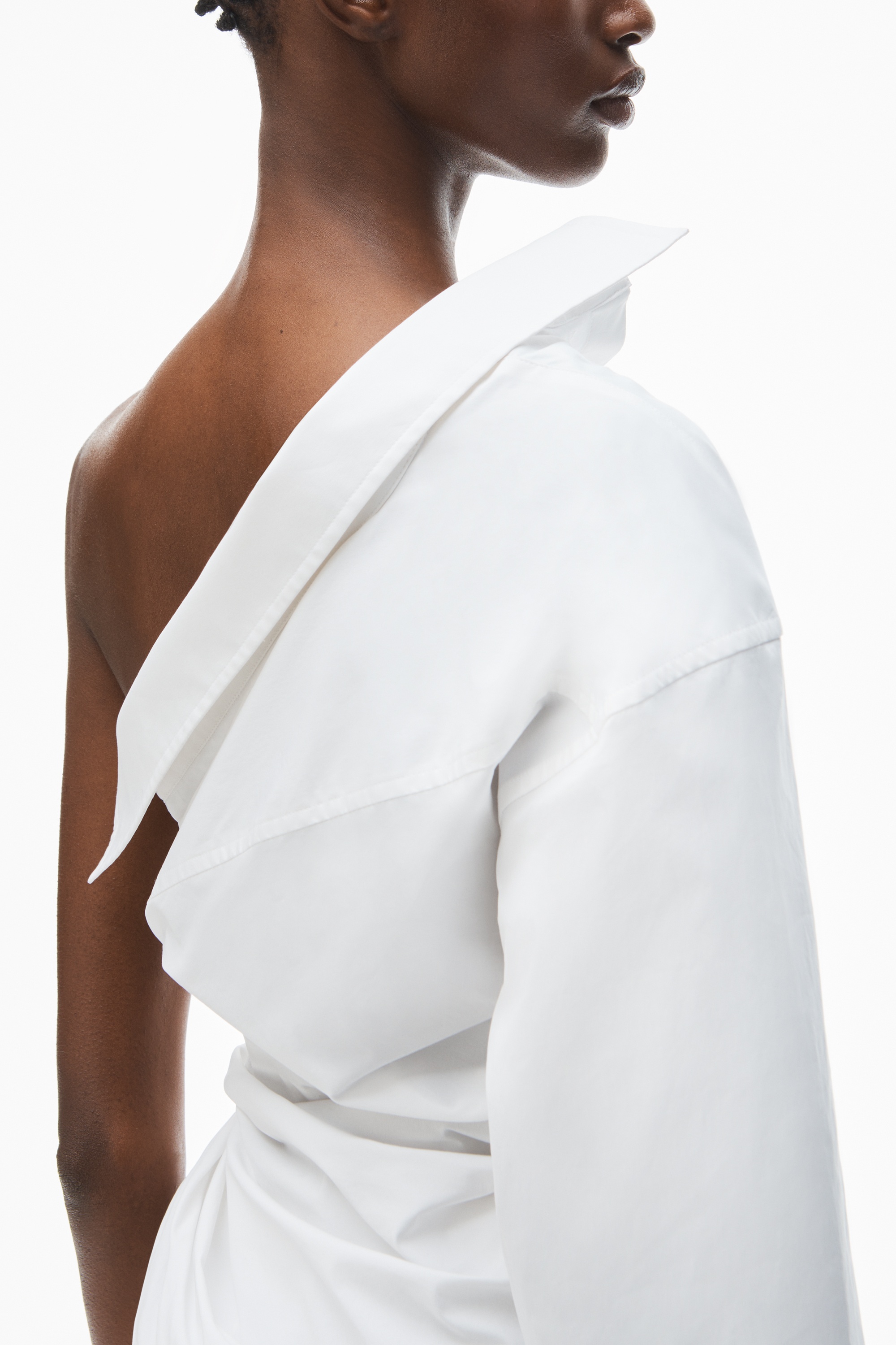 tailored asymmetric midi dress - 6