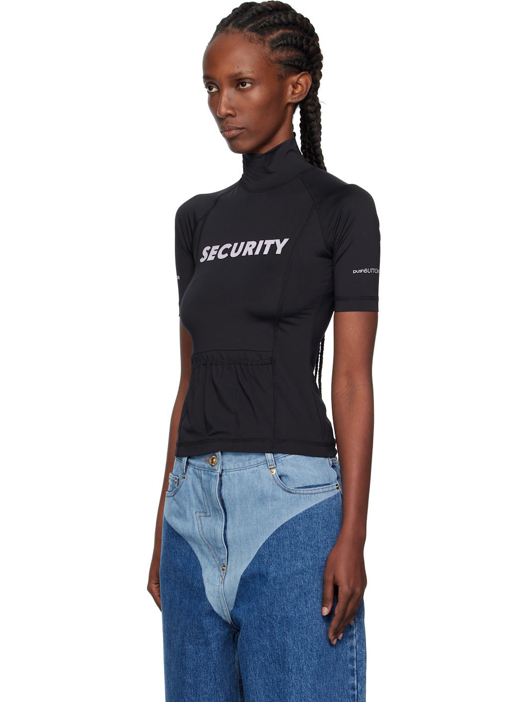Black 'Security' Pocket Turtleneck - 4