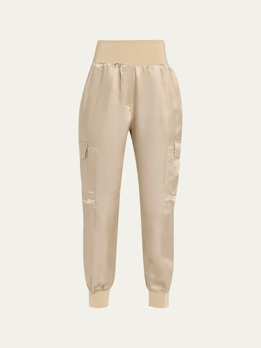 Tous Les Jours Giles Satin Jogger Pants - 1