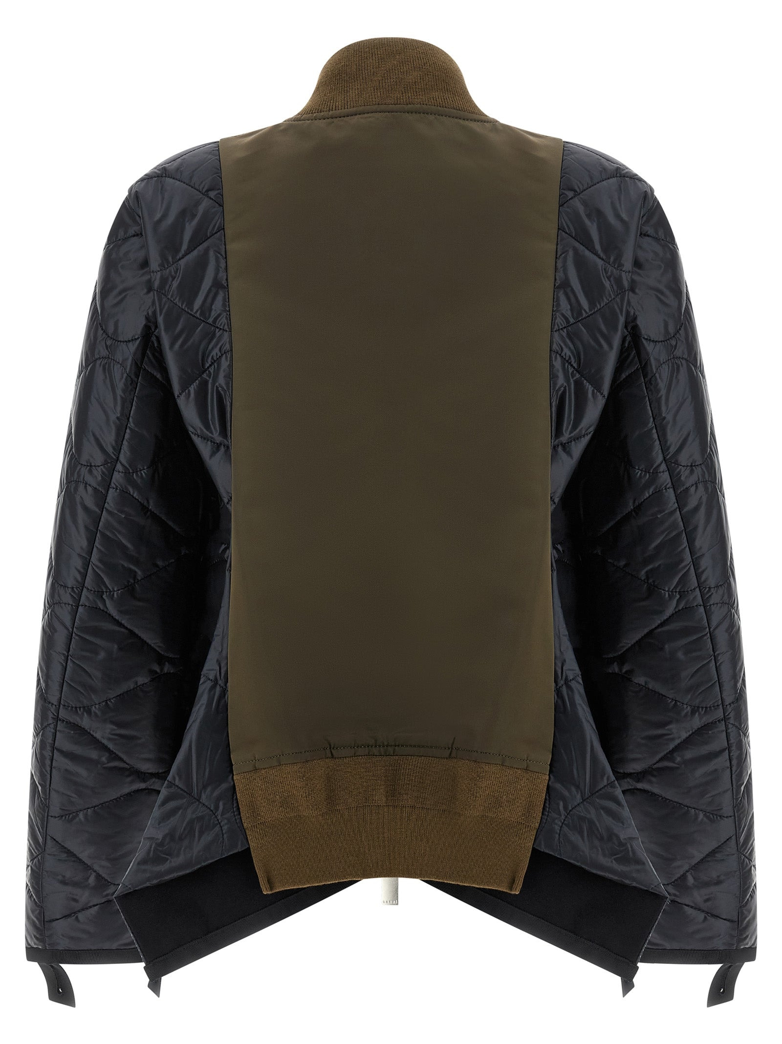 Sacai Women Bimaterial Nylon Bomber Jacket - 2