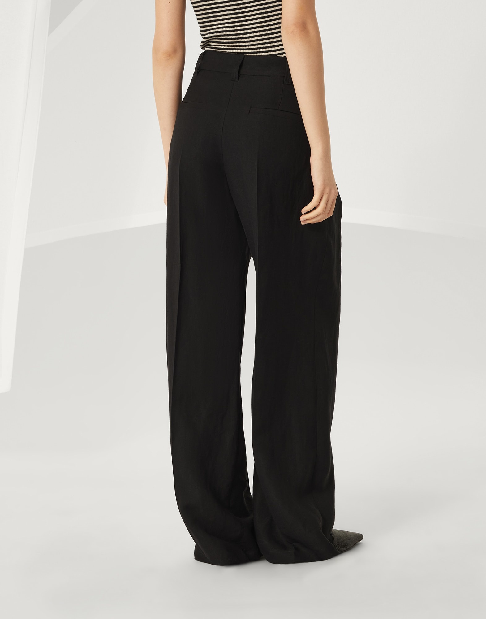 パンツ BRUNELLO CUCINELLI Sartorial Wide trousers in Fluid viscose Brunello Cucinelli Viscose and Linen Fluid Twill Sartorial