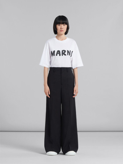 Marni BLACK TROPICAL WOOL PALAZZO TROUSERS outlook