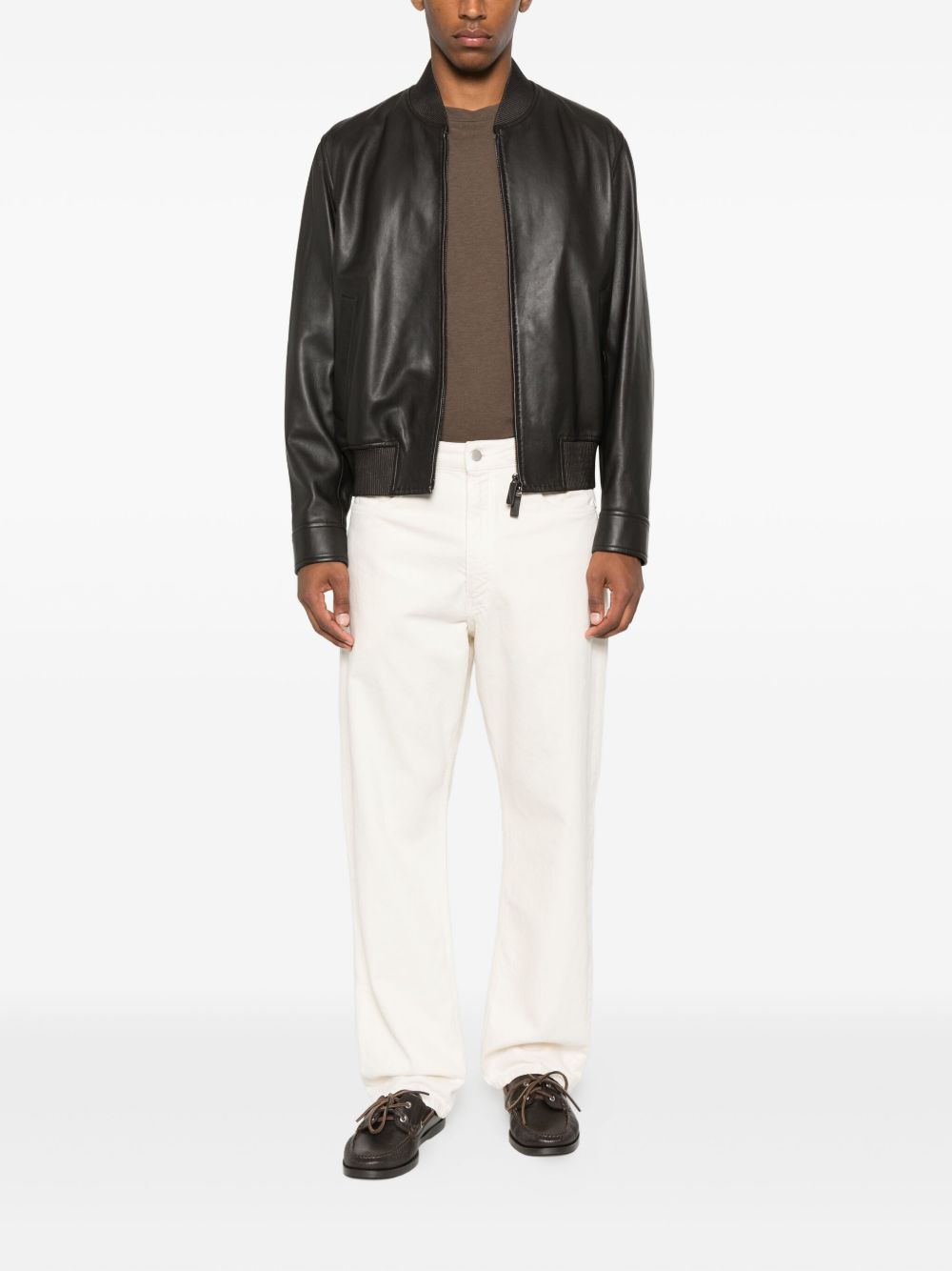 leather bomber jacket - 2