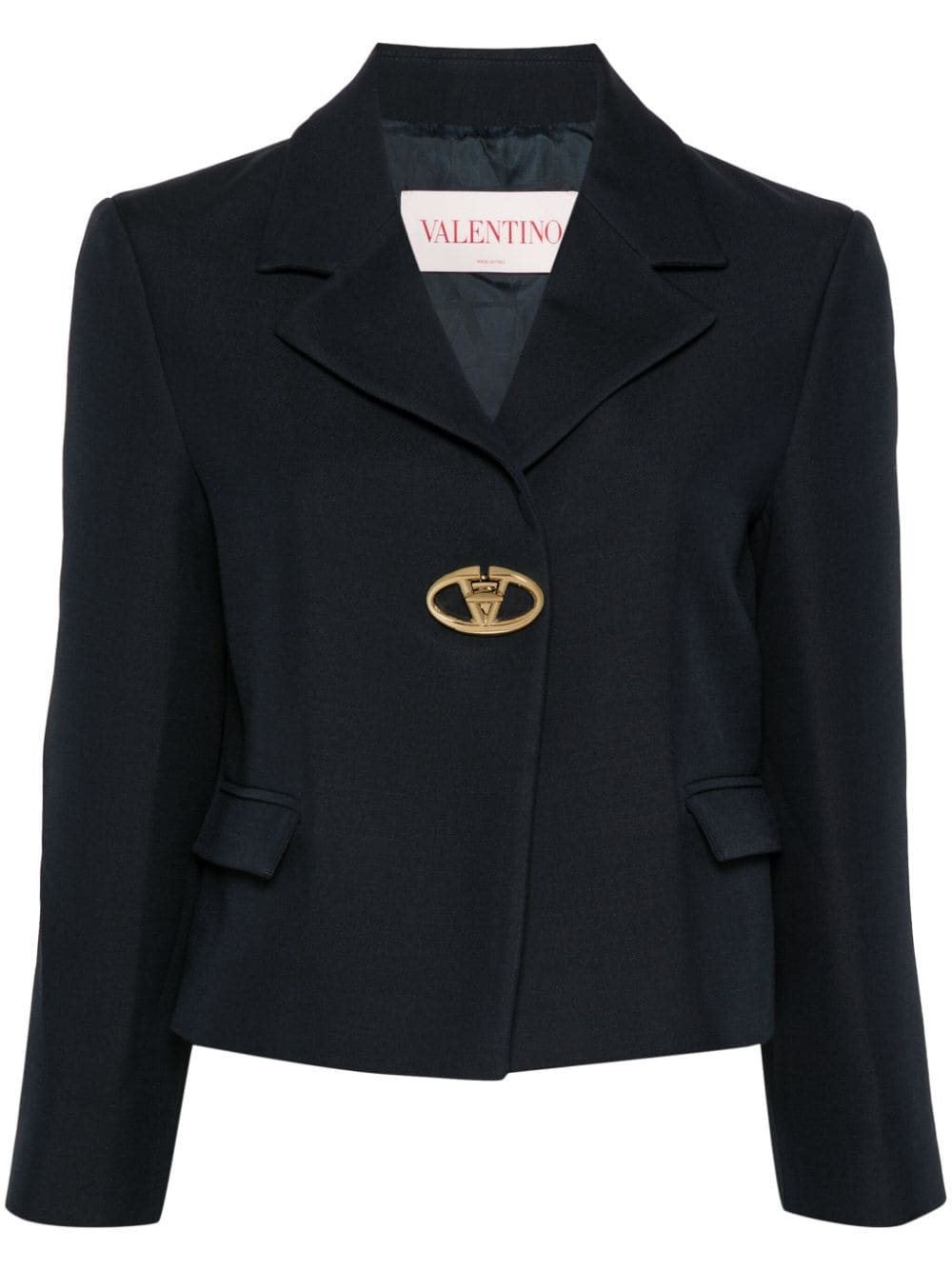 VLogo Signature cropped blazer - 1