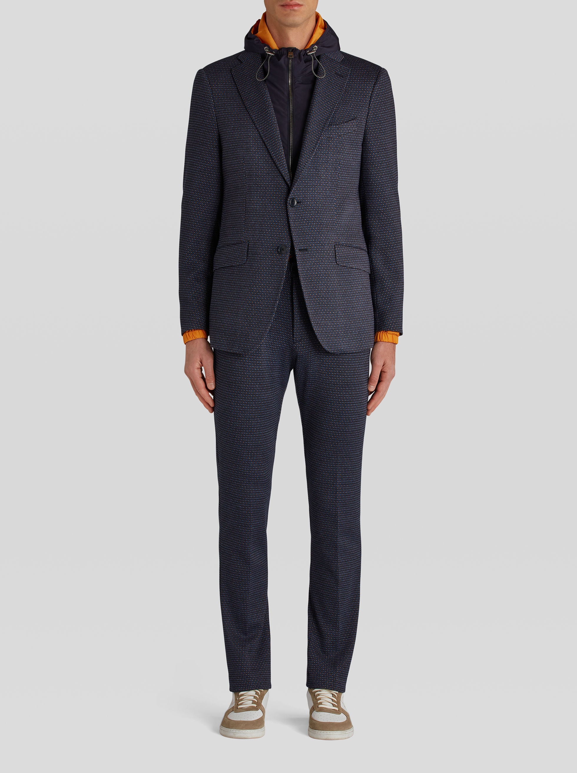JERSEY JACKET WITH MICRO GEOMETRIC PATTERNS AND DICKEY - 3