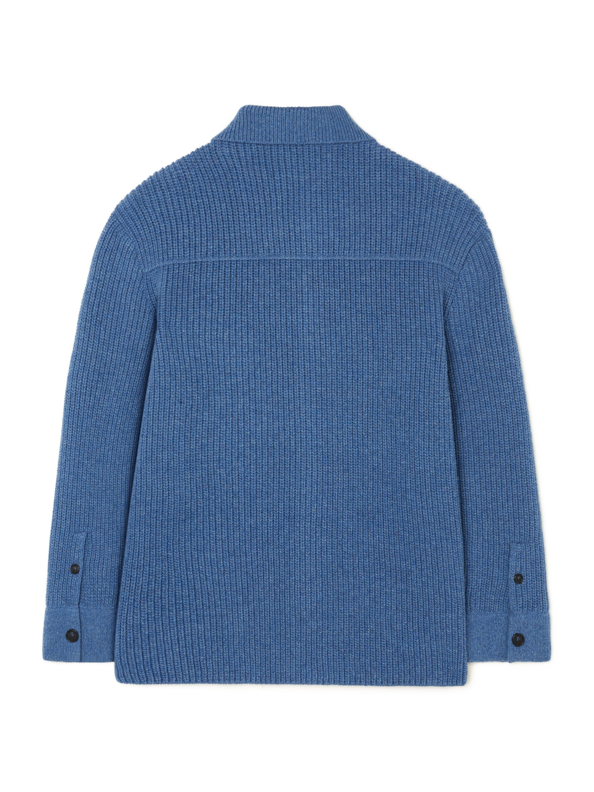 Knitted Ribbed “Denim” Overshirt - 3