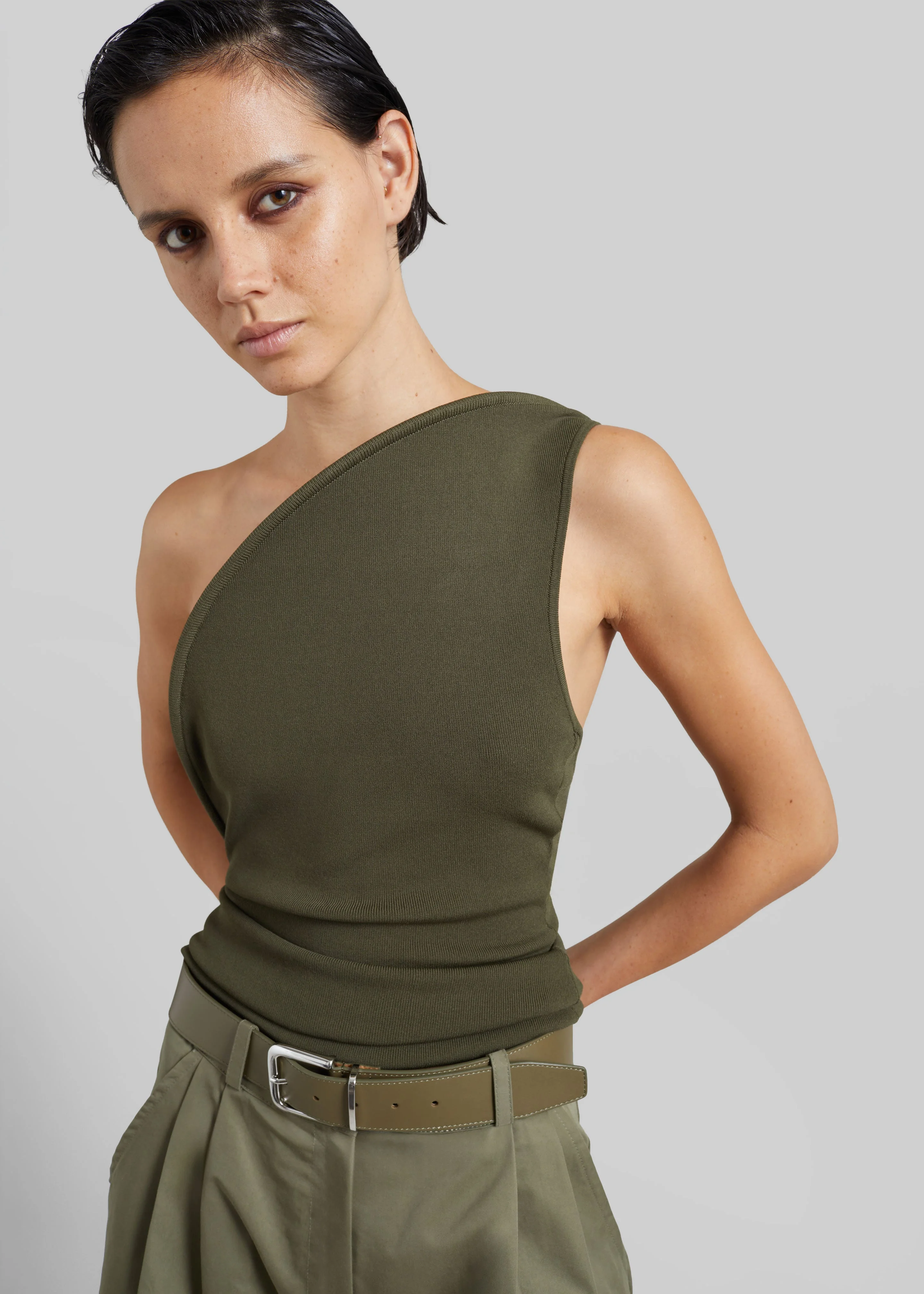 Christopher Esber Concave Wired Top - Kombu Green - 1