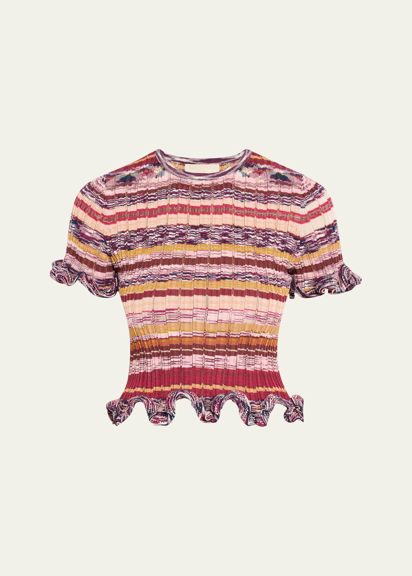 Miya Short-Sleeve Knit Ruffle Top - 1
