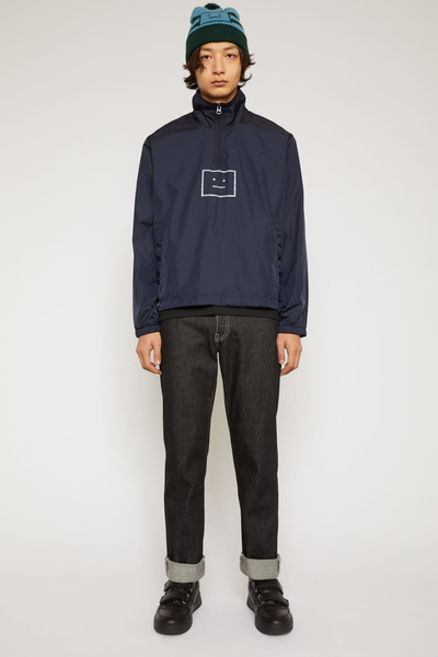 Acne Studios Face motif half-zip jacket navy outlook