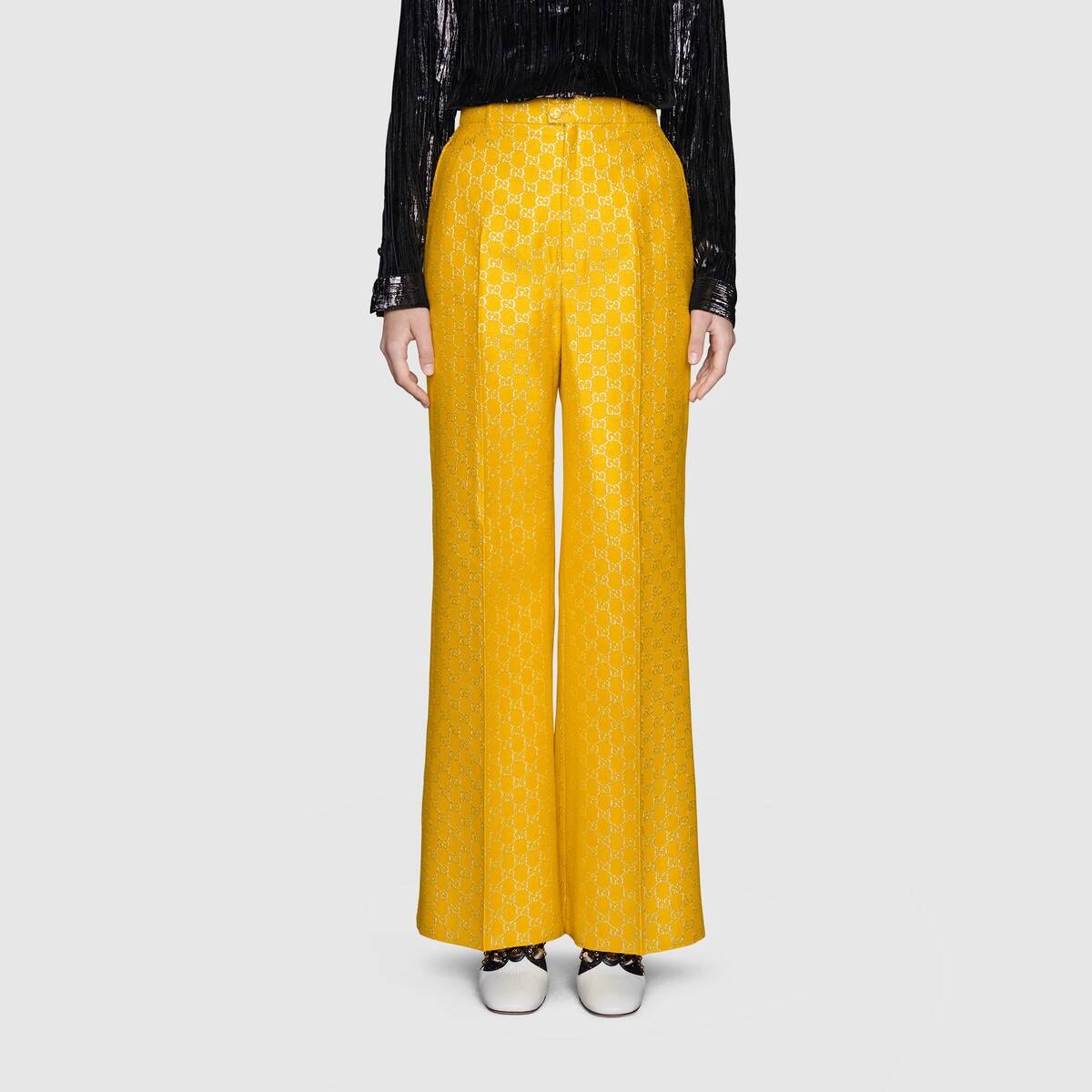 Light GG lamé wide pant - 3