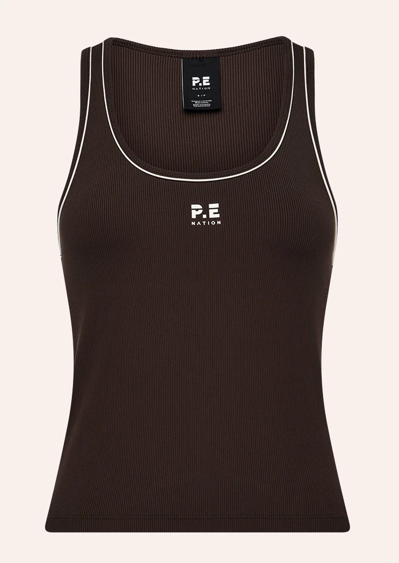 NEXUS RIB TANK IN COFFEE - 1