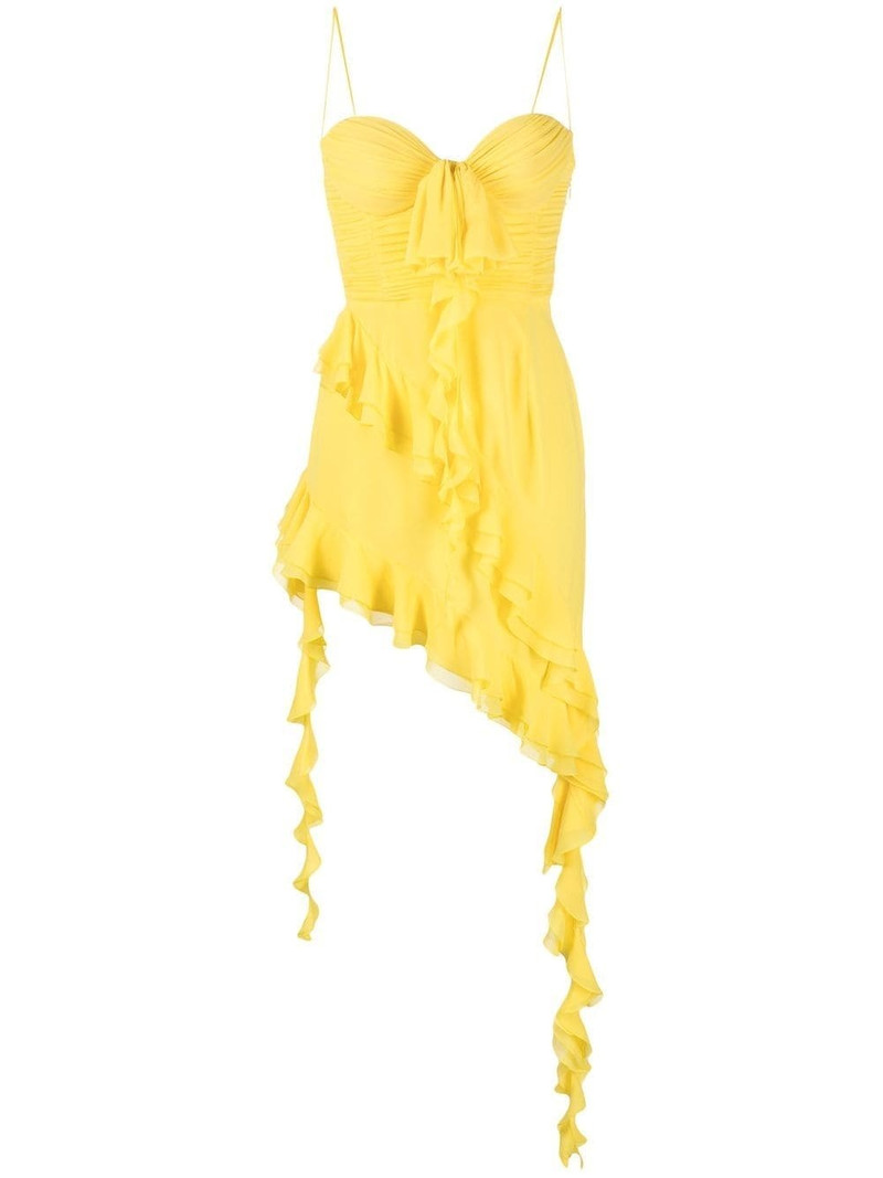 strapless ruffled asymmetric dress 1