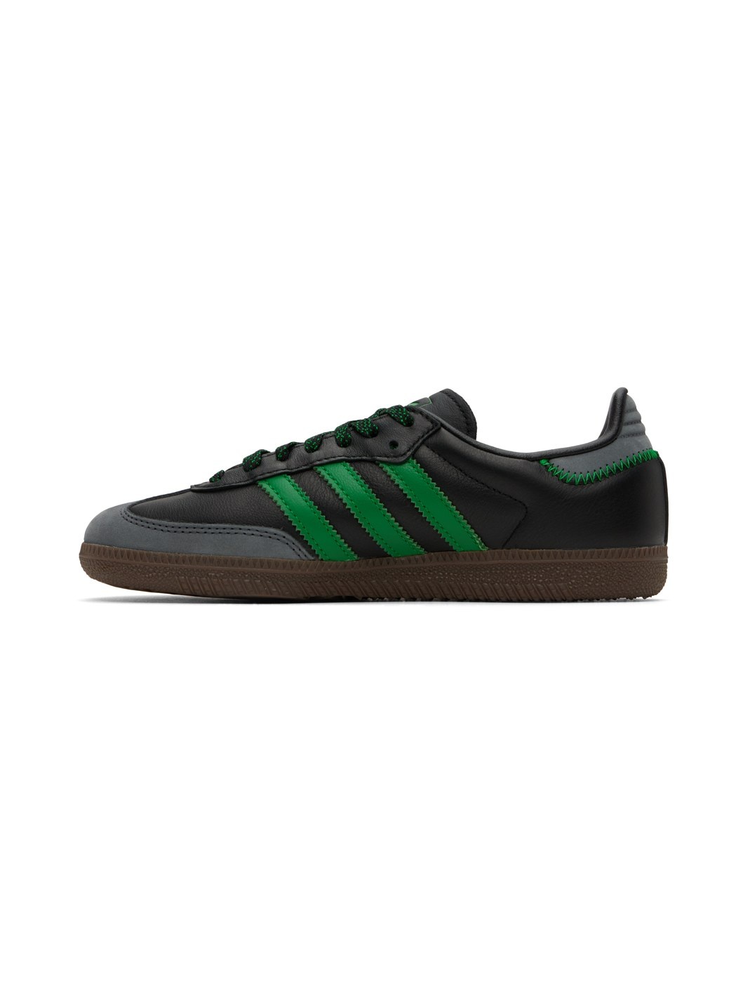 Black & Green Samba Sneakers - 3