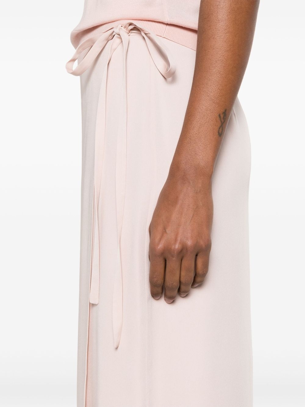 wrap-design midi skirt - 5