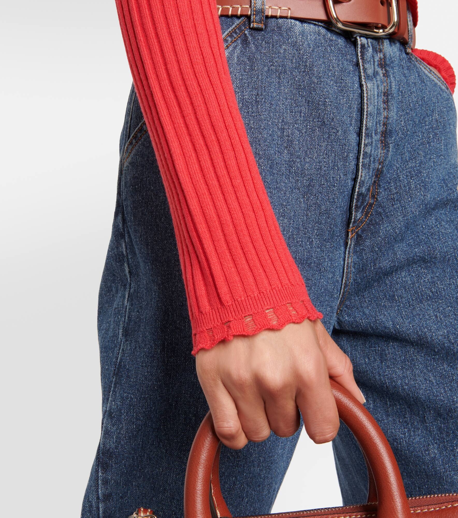 Rib-knit wool cardigan - 5
