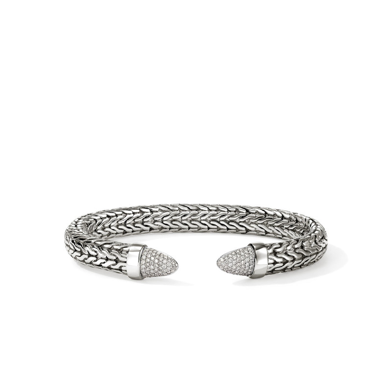 Spear 50 Flex Cuff, Sterling Silver, Diamonds 1
