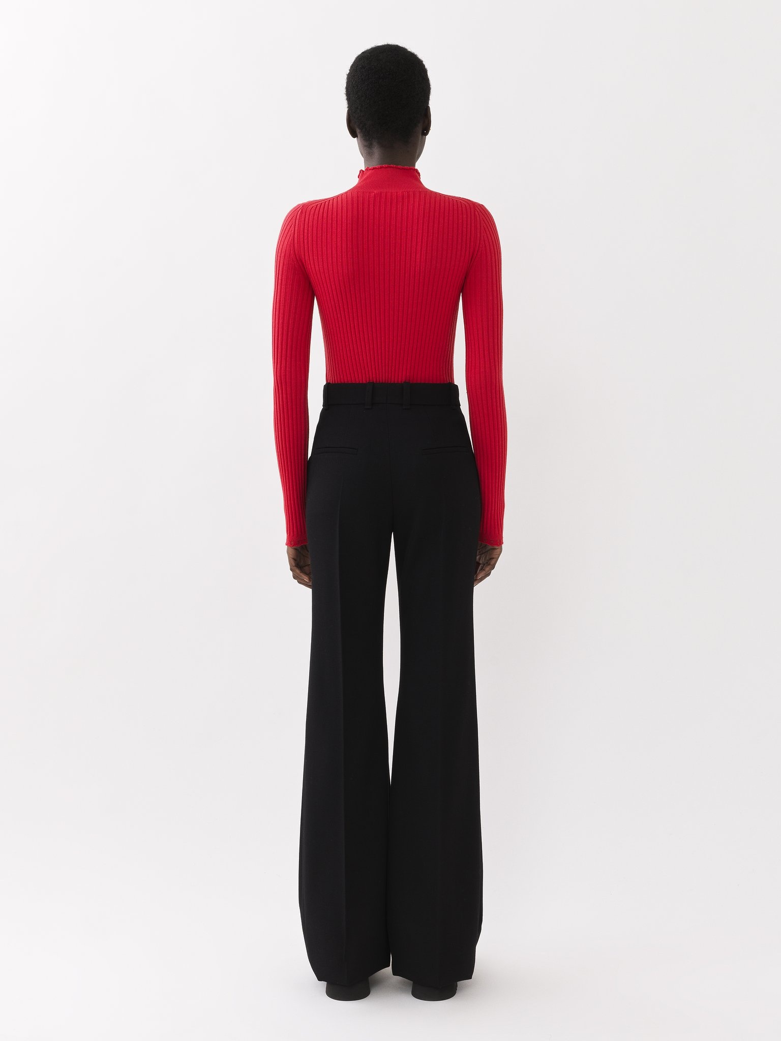 FITTED HIGH-NECK SWEATER - 5