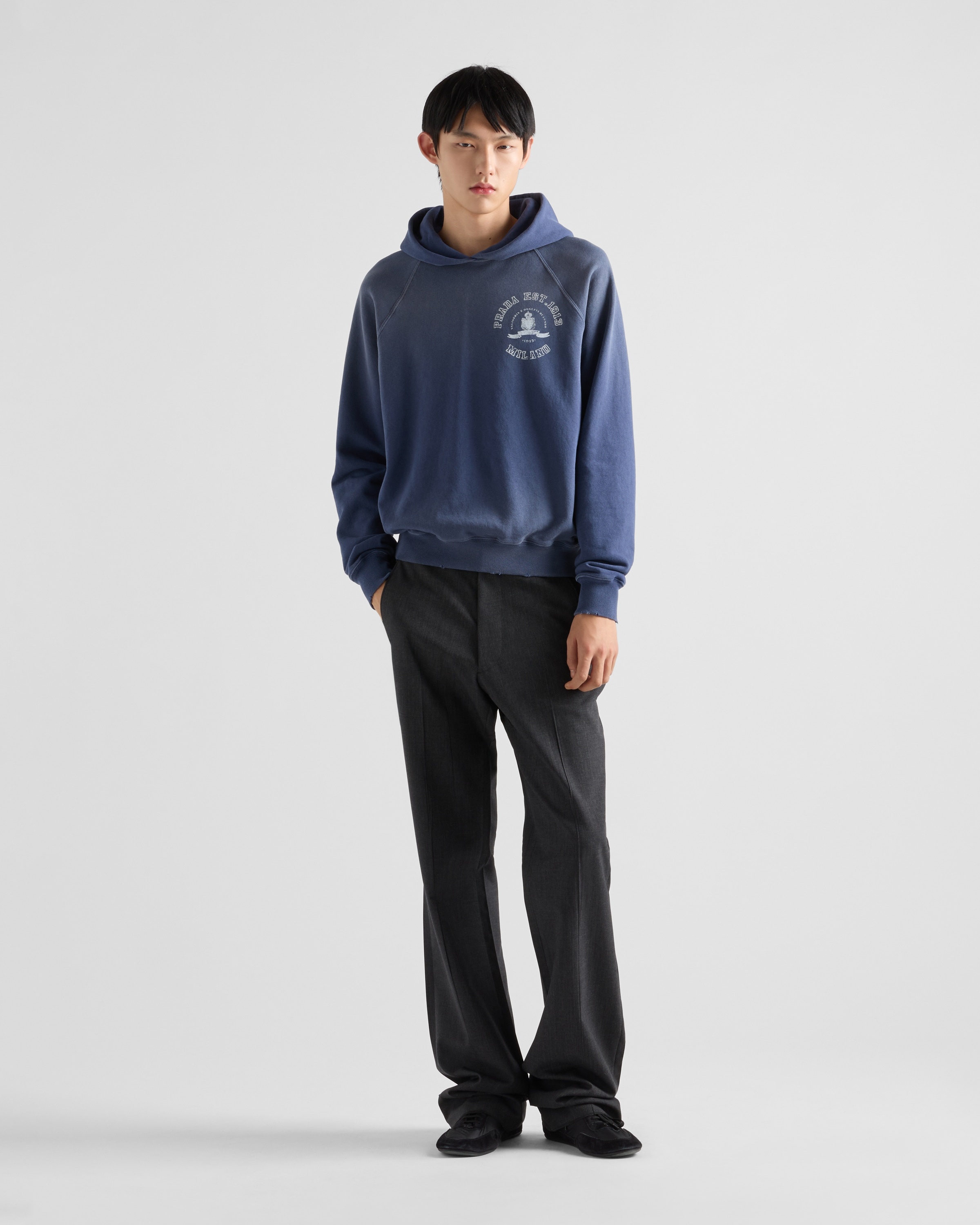 Printed cotton fleece hoodie - 2