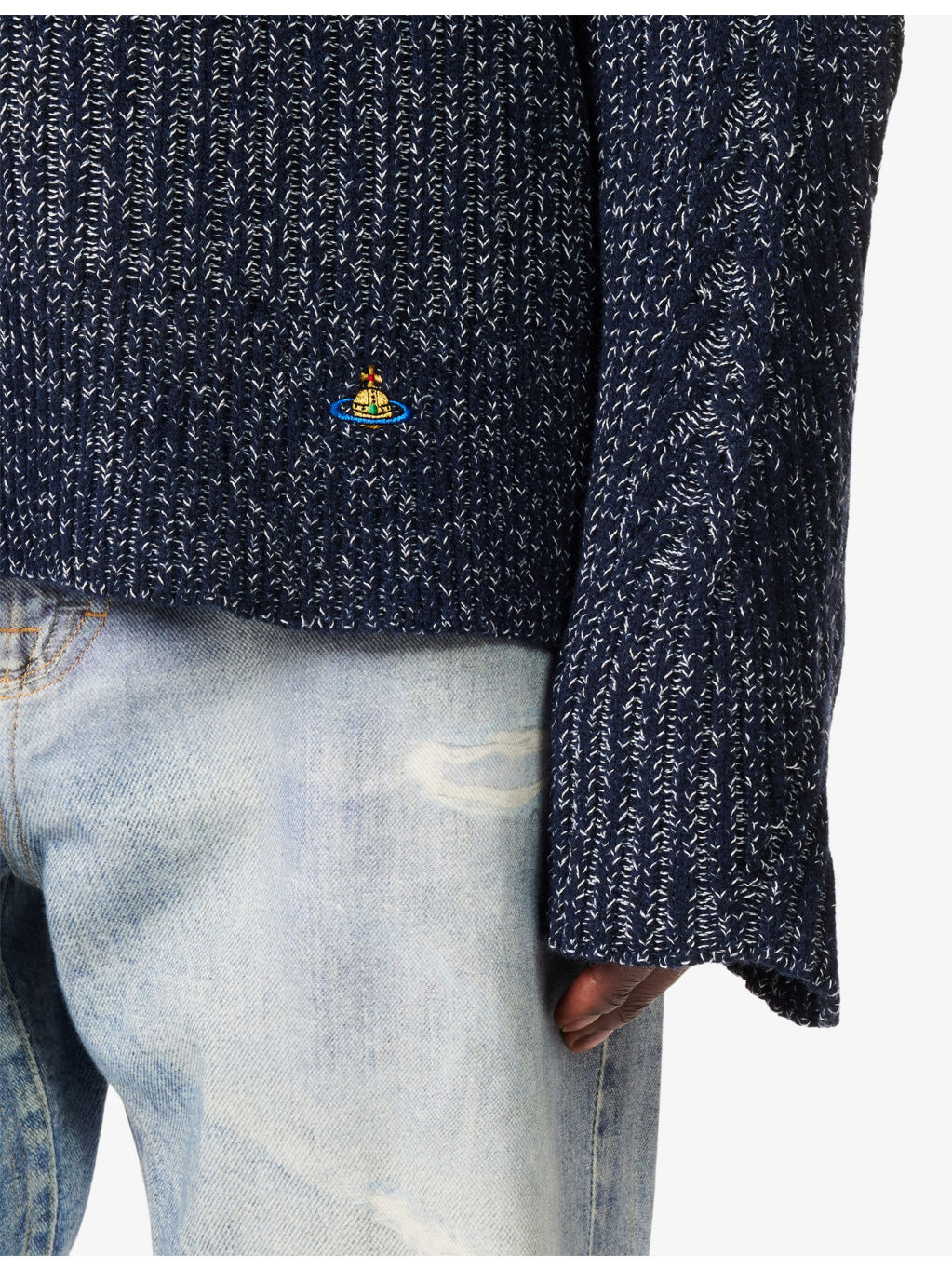 Lottie V-Neck Cotton-Wool Blend Jumper - 5