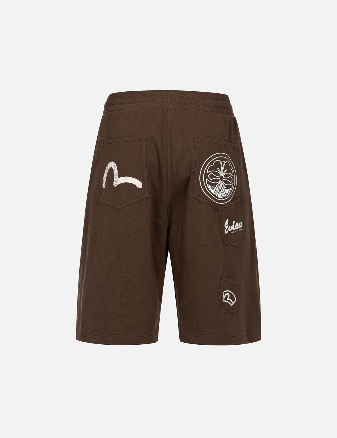 MULTI-POCKETS AND PRINT RELAX FIT SWEAT SHORTS - 2