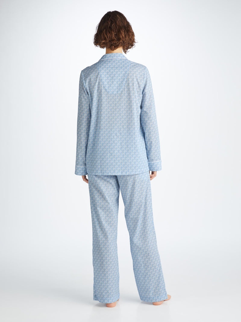 Women's Pajamas Ledbury 72 Cotton Batiste Blue - 4