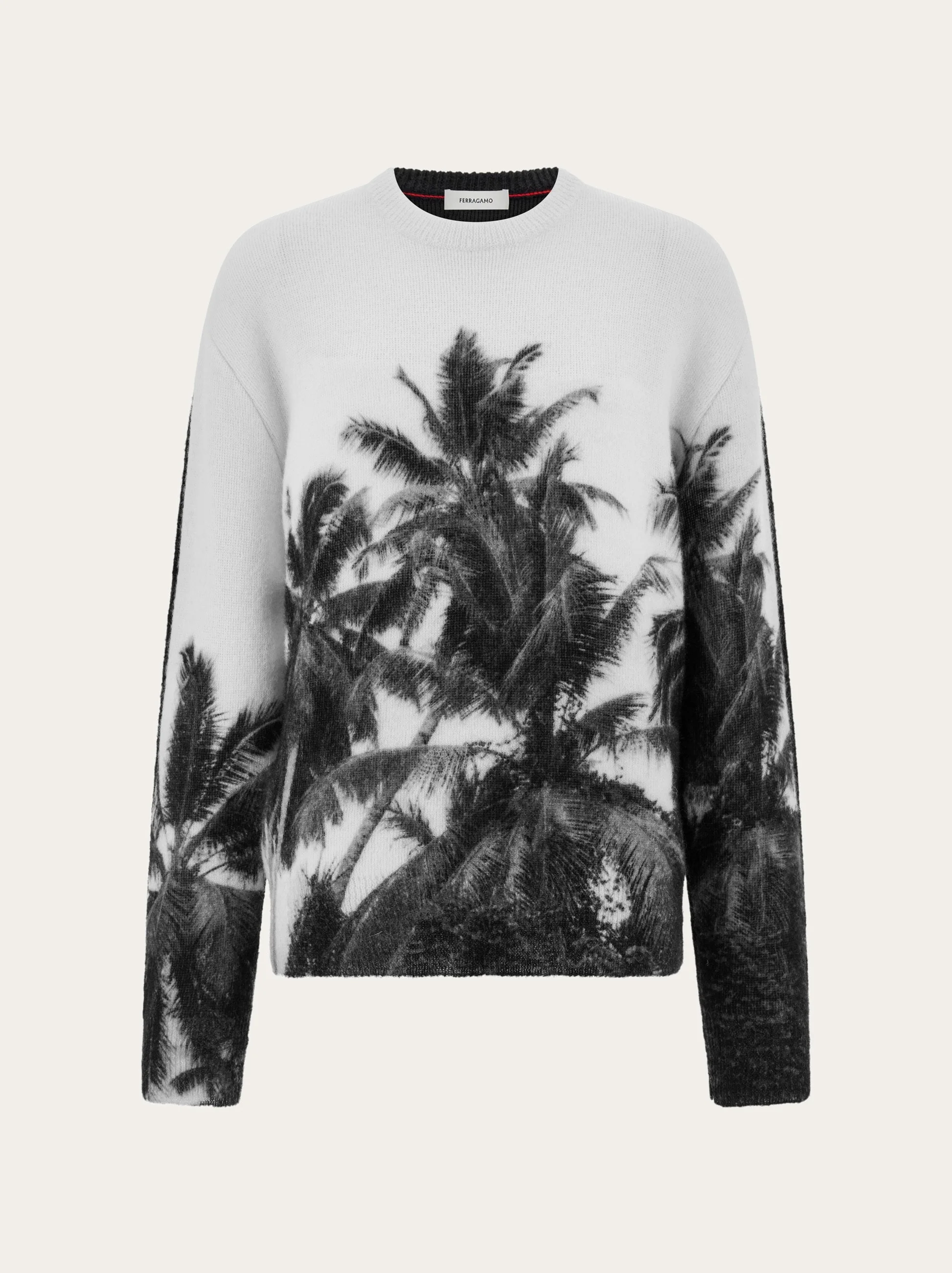 Crew neck sweater with Trinidad print - 1