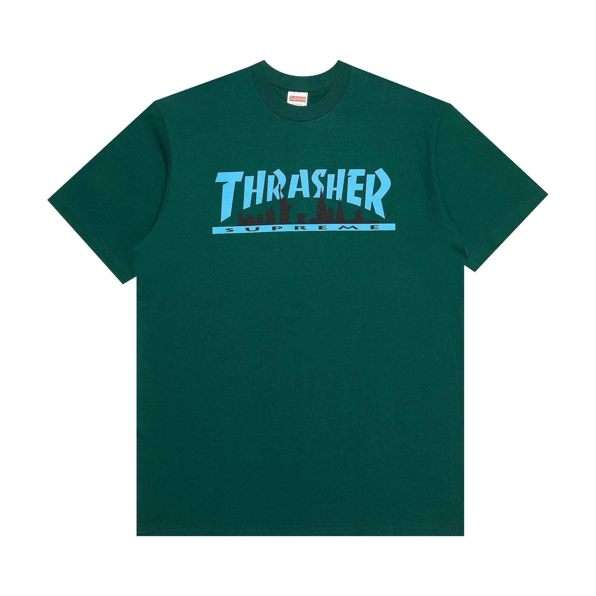 Supreme x Thrasher Skyline Tee 'Dark Green' - 1