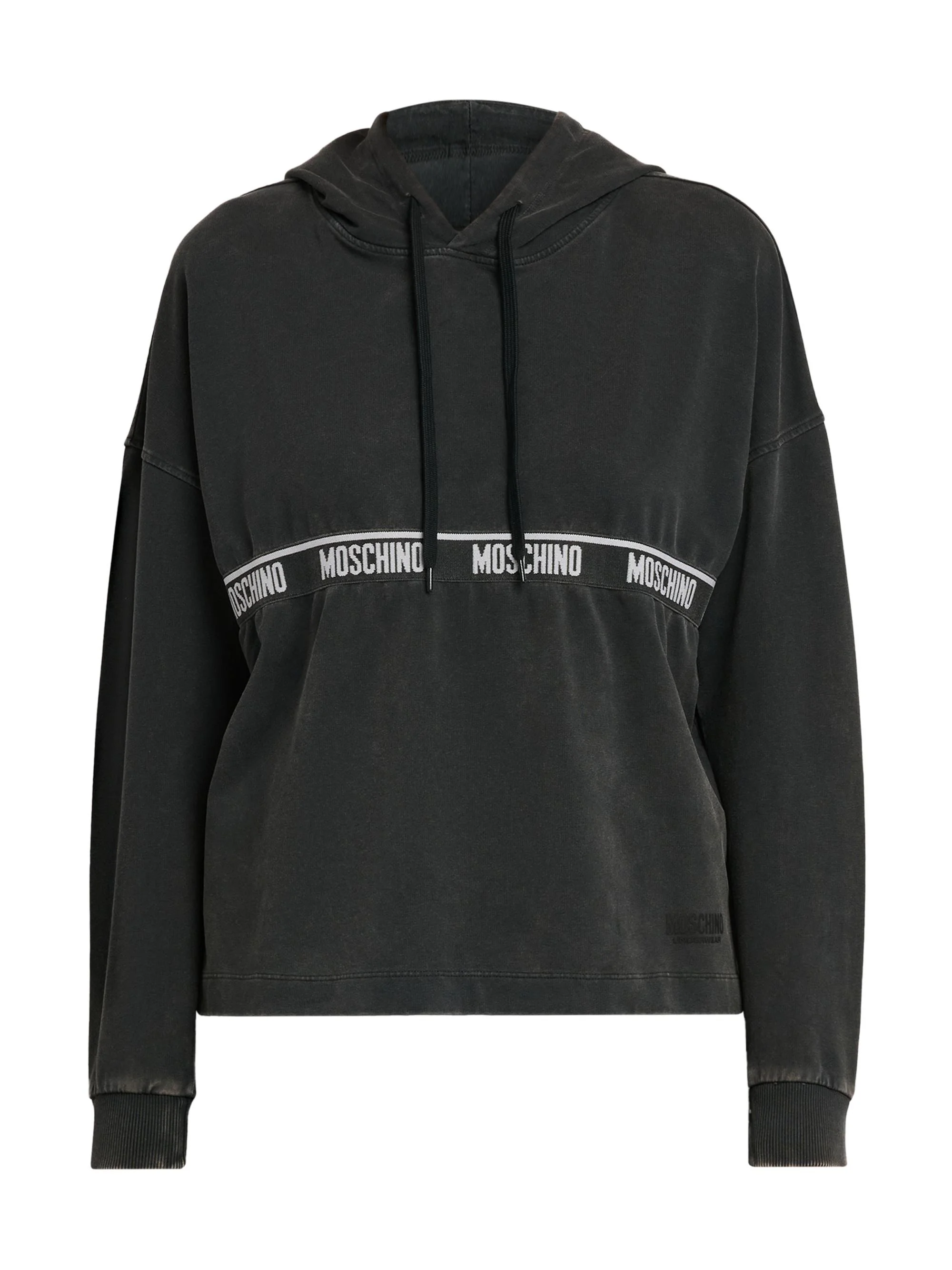 Women's Logo Stretch-Cotton Hoodie - Black - 1