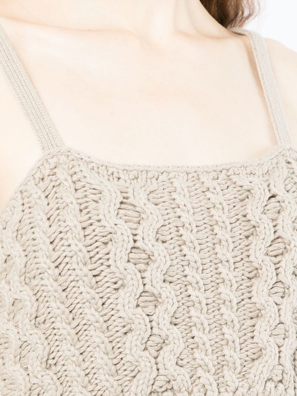 cable-knit bralette and cardigan set - 6