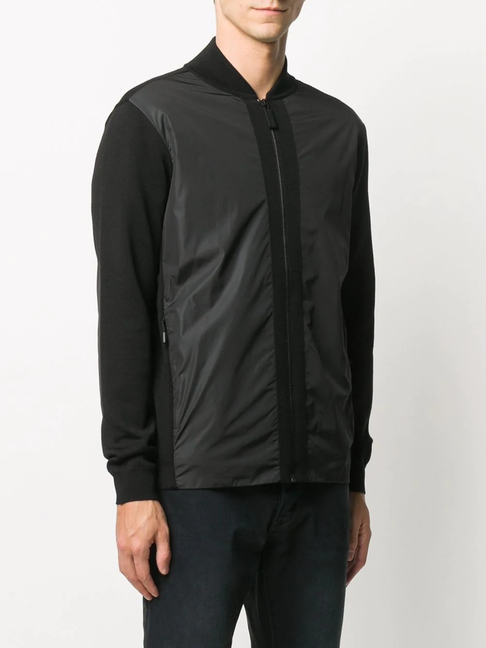 panelled zip-up bomber jacket - 3