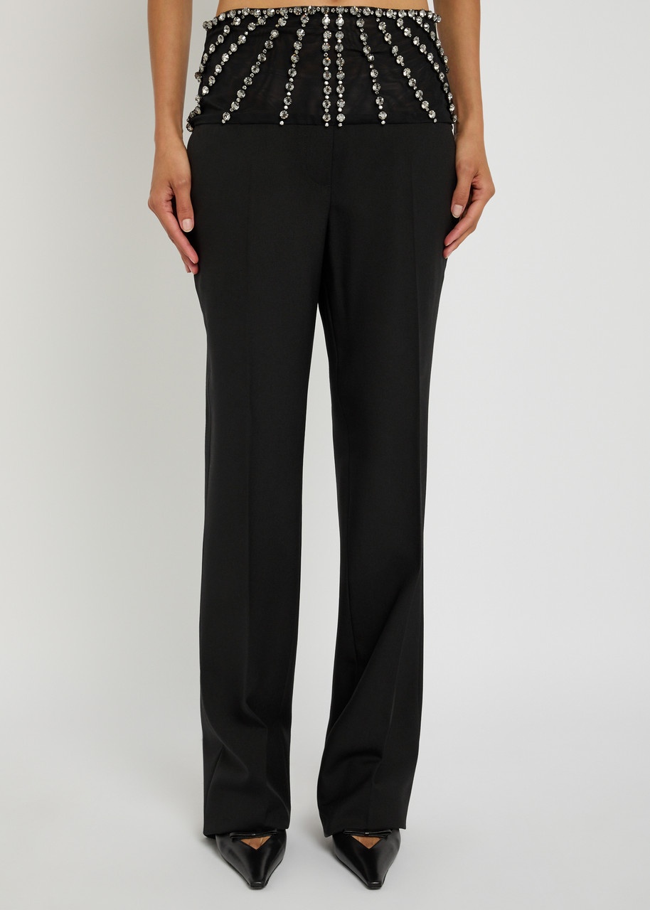 Stella Mccartney Crystal-embellished Straight-leg Trousers - 2
